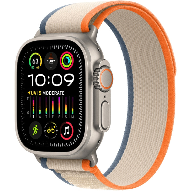 Apple Watch Ultra 2 GPS + Cellular, 49 mm , Titanium Case with Orange/Beige Trail Loop, M/L