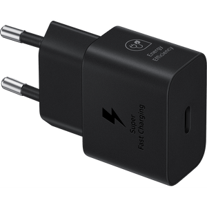 SAMSUNG 25W USB-C GAN POWER ADAPTER BLACK W/O CAB