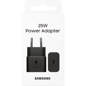 SAMSUNG 25W USB-C GAN POWER ADAPTER BLACK W/O CAB