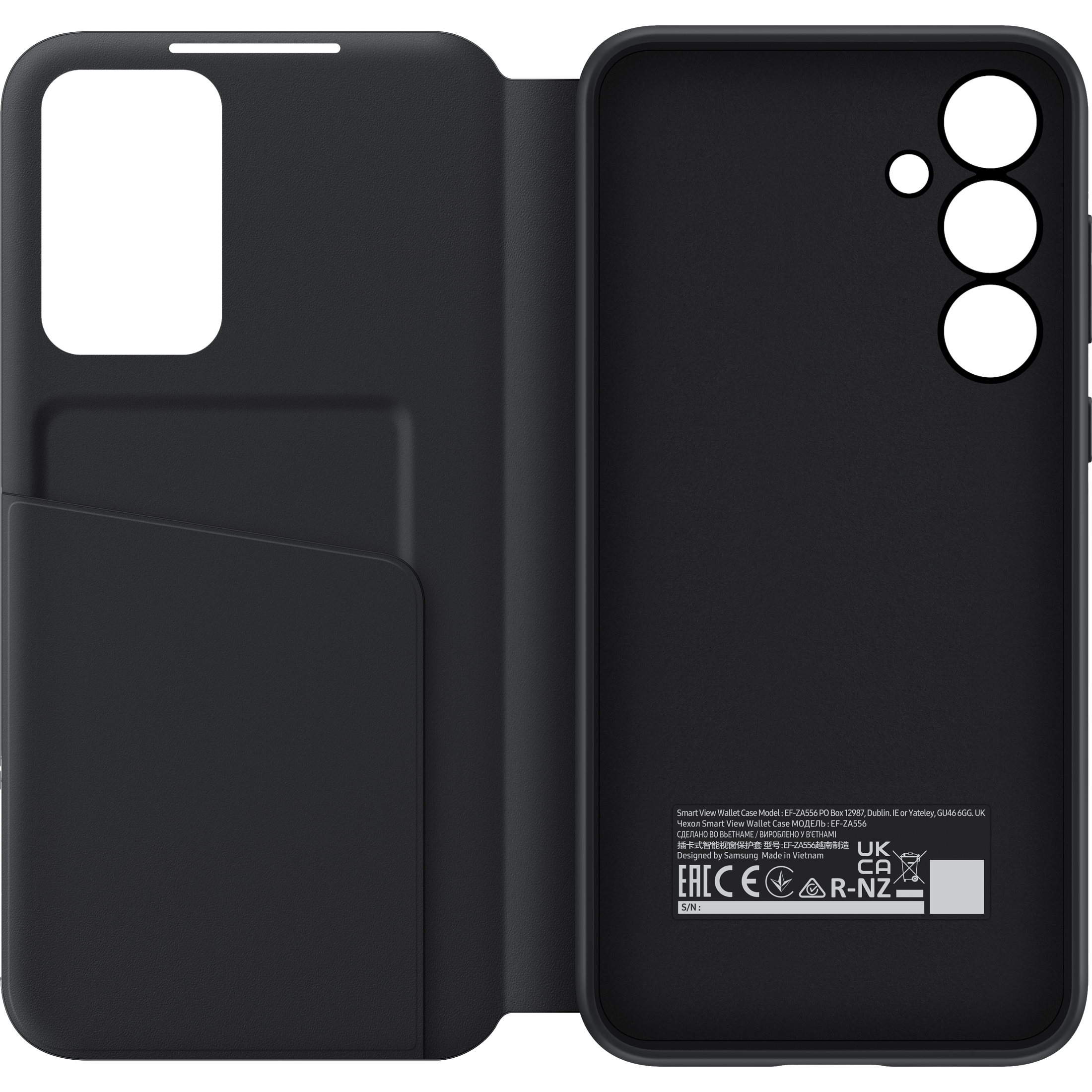 Samsung Galaxy A55 5G Smart View Wallet Case Black
