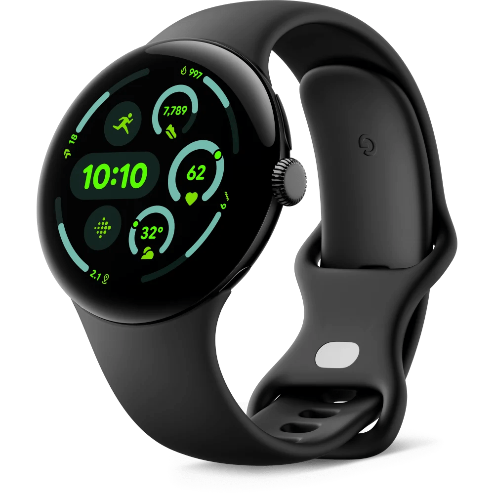 Google Pixel Watch 3 LTE Smartwatch, 41mm, Black / Obsidian