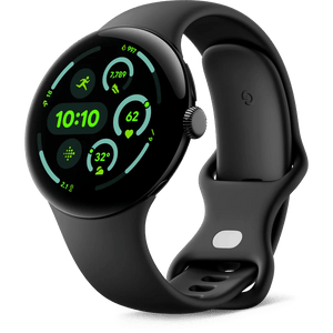 Google Pixel Watch 3 LTE Smartwatch, 41mm, Black / Obsidian