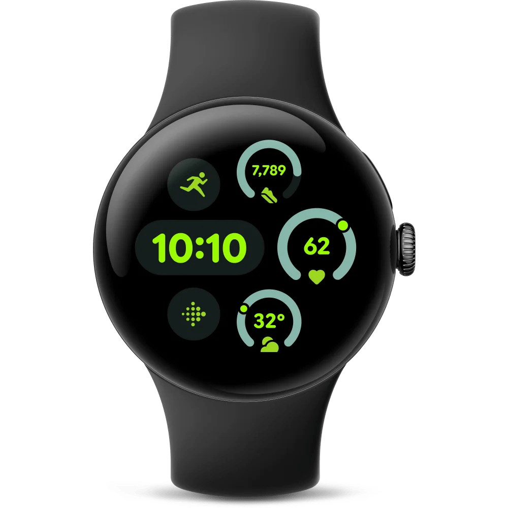 Google Pixel Watch 3 Smartwatch, 45mm, Black/Obsidian