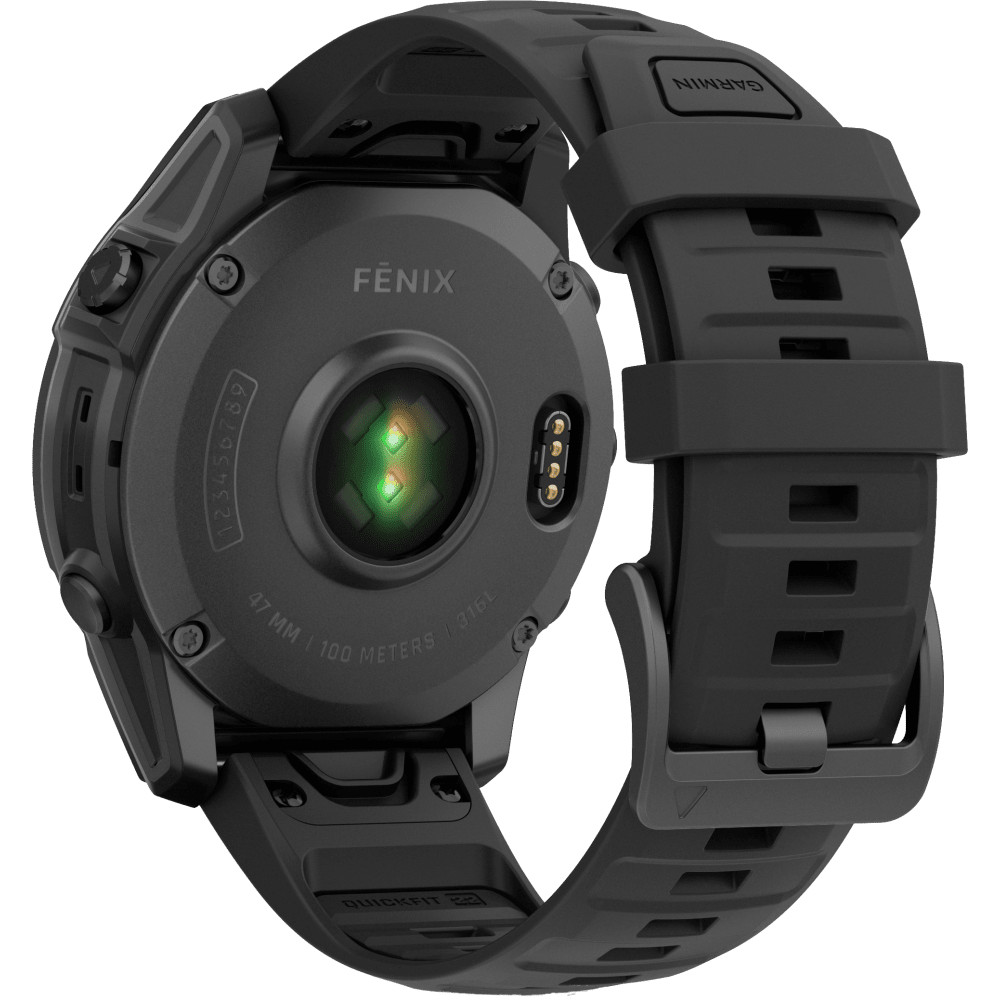 Garmin Fenix E AMOLED Smartwatch, 47 mm, Slate Gray Steel