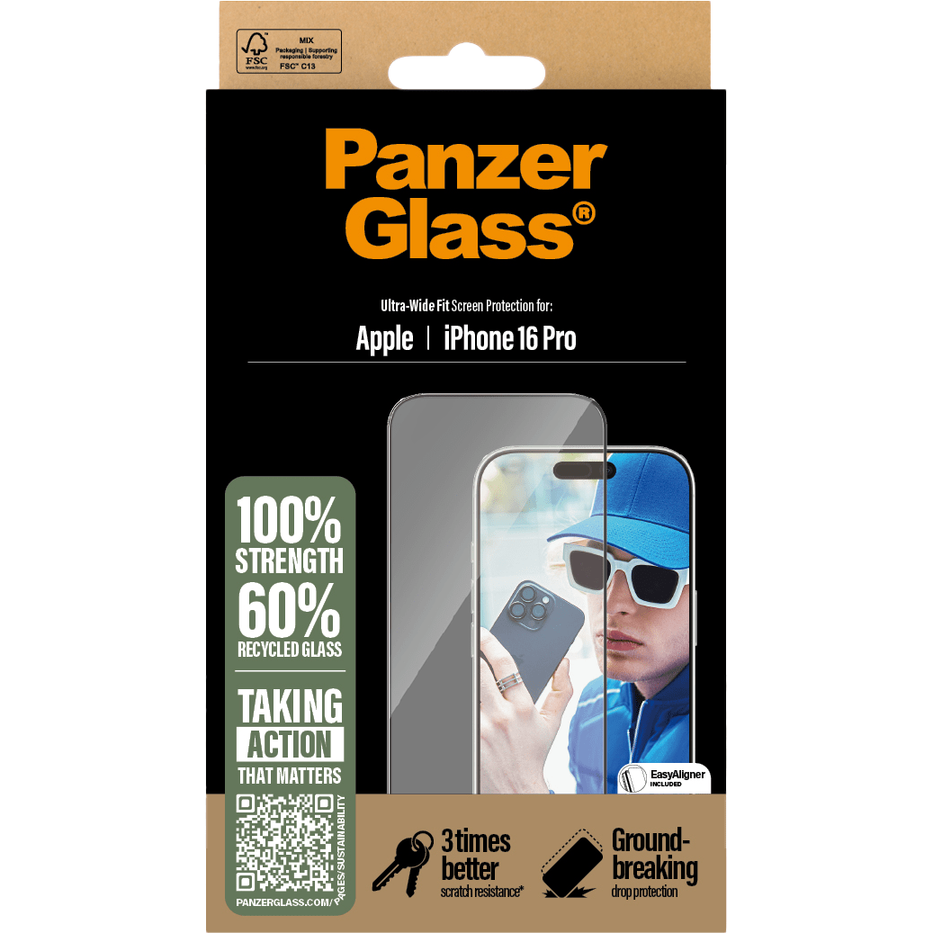 PanzerGlass Ultra-Wide Screen Protector for iPhone 16 Pro