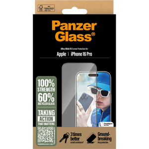 PanzerGlass Ultra-Wide Screen Protector for iPhone 16 Pro