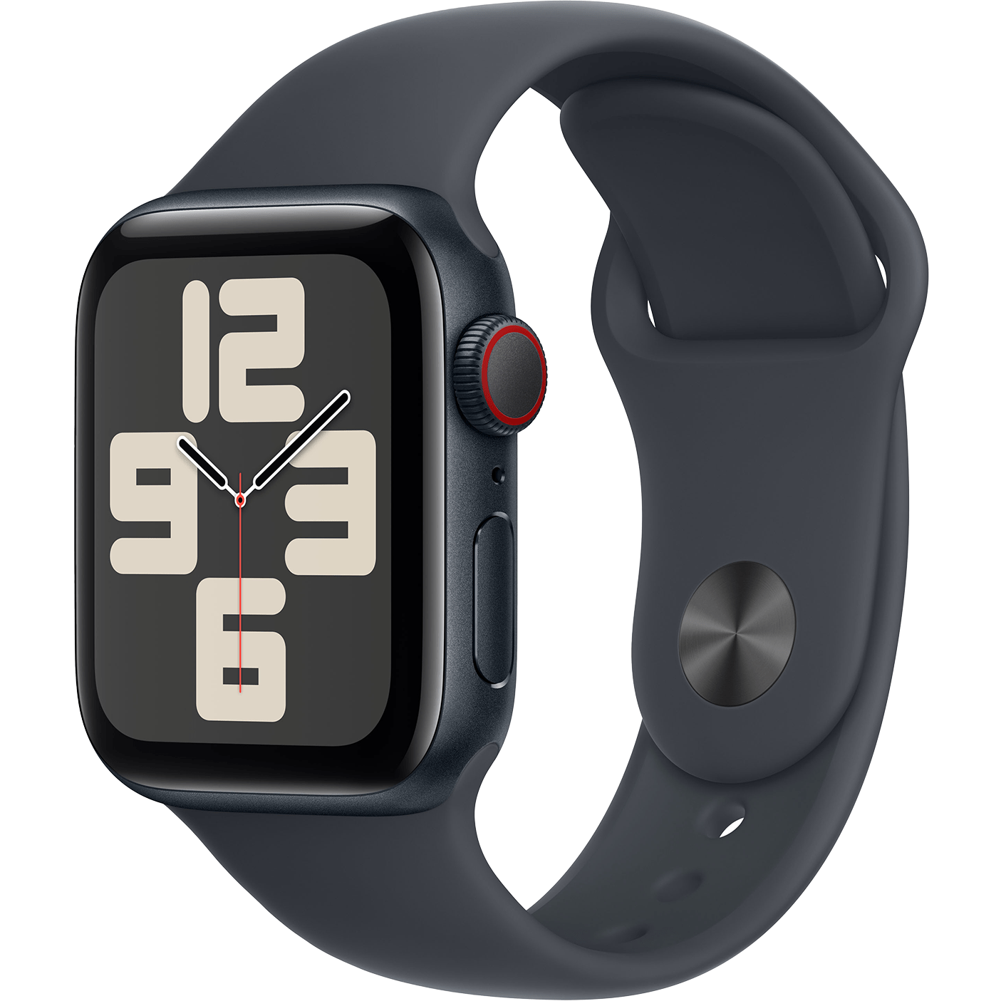 Apple Watch SE GPS + Cell 40mm with Aluminum Case and Sport Band, Midnight, M/L