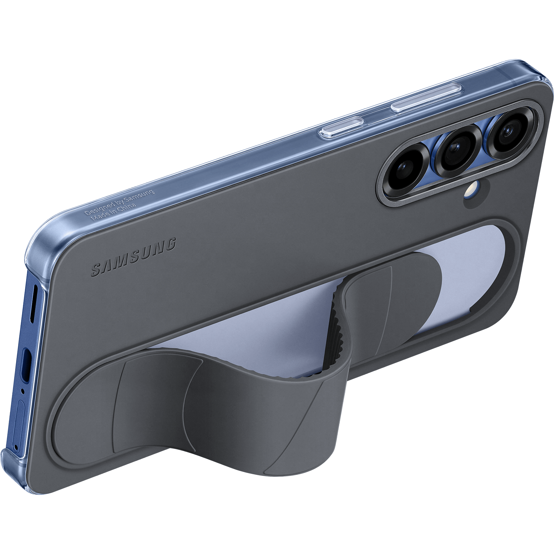 Samsung S25 Standing Grip Case Black/Blue