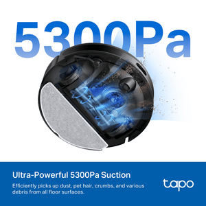 TP-Link Tapo RV20 Max Robot Vacuum Cleaner, Black
