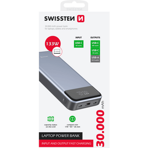 Swissten Power Bank 30 000 mAh 133 W