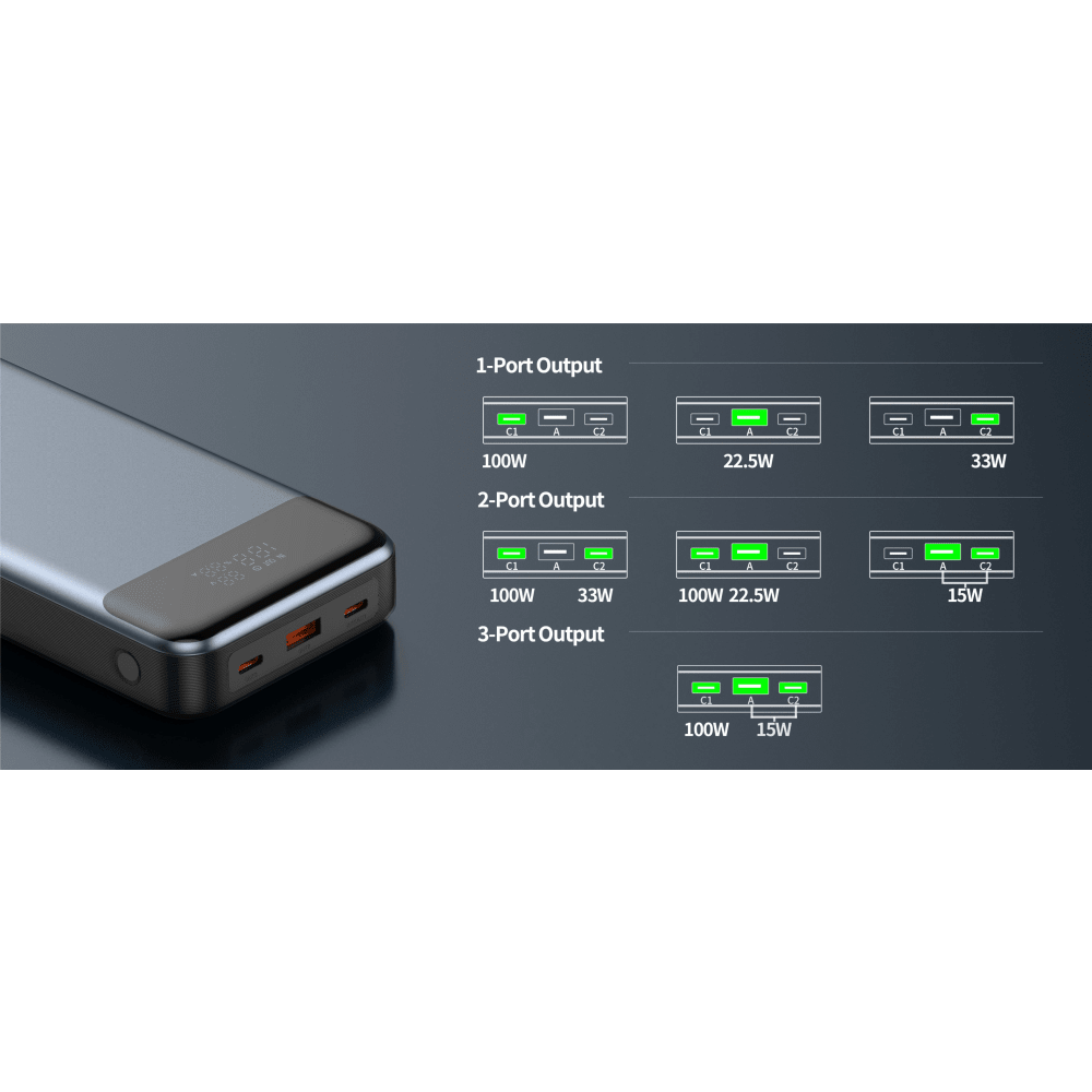Swissten Power Bank 30 000 mAh 133 W