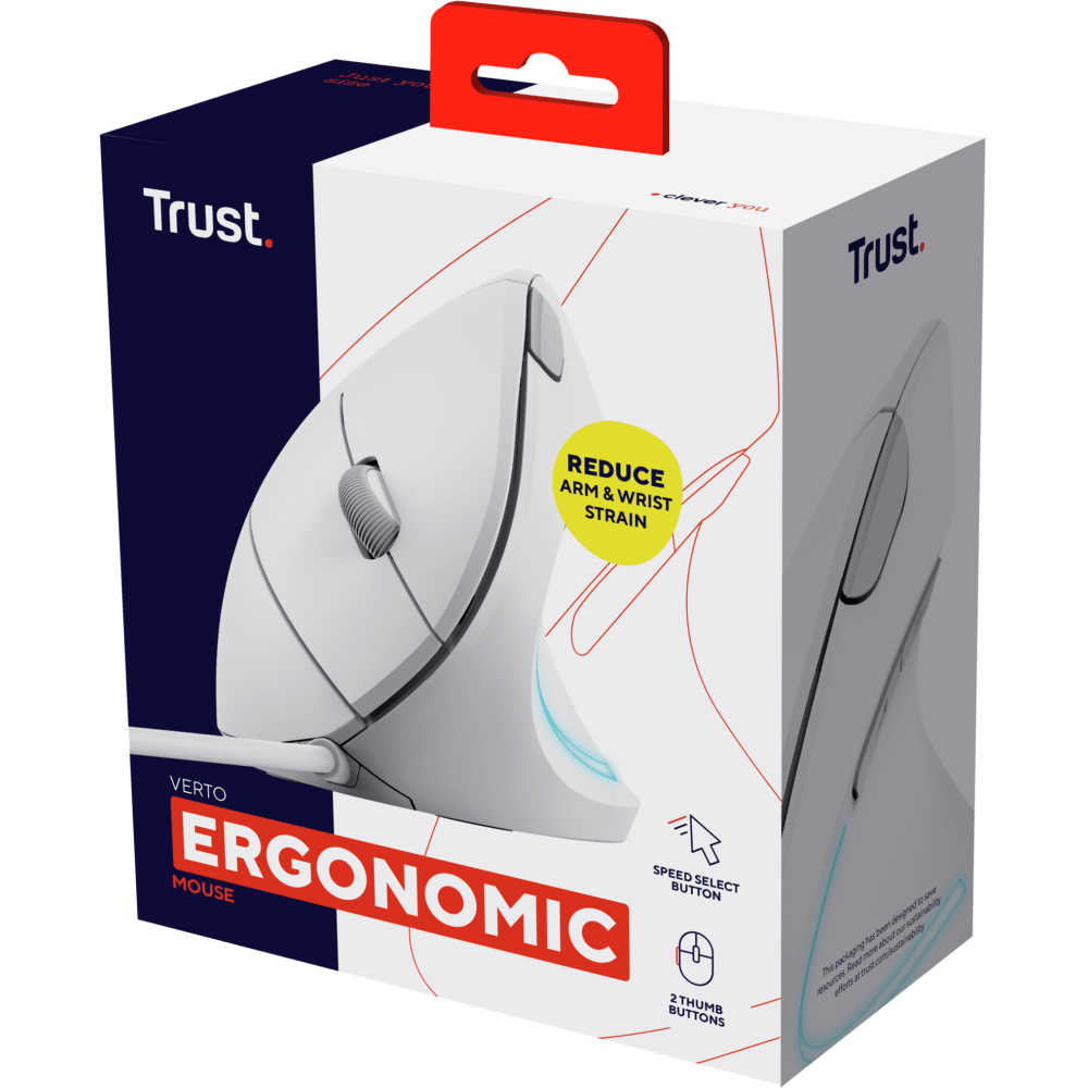 Trust Verto Ergo Mouse - White