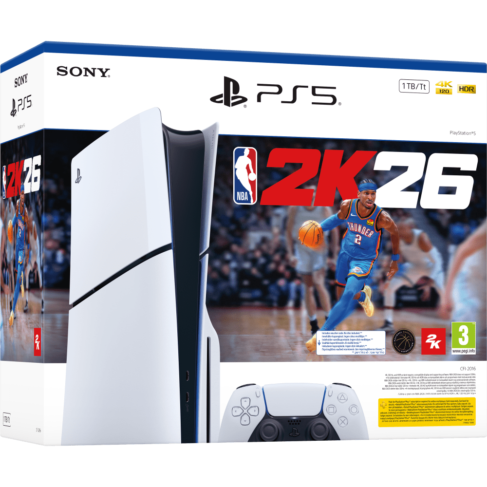 PlayStation 5 Slim Console + NBA 2K26 Game Bundle
