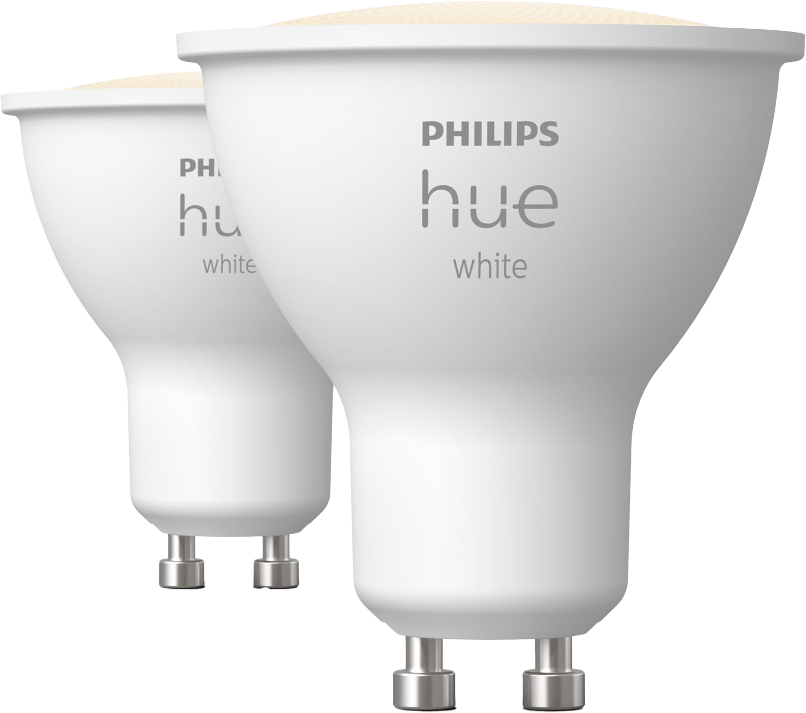 Philips Hue Vit GU10 Spotlightlampa, 2 st