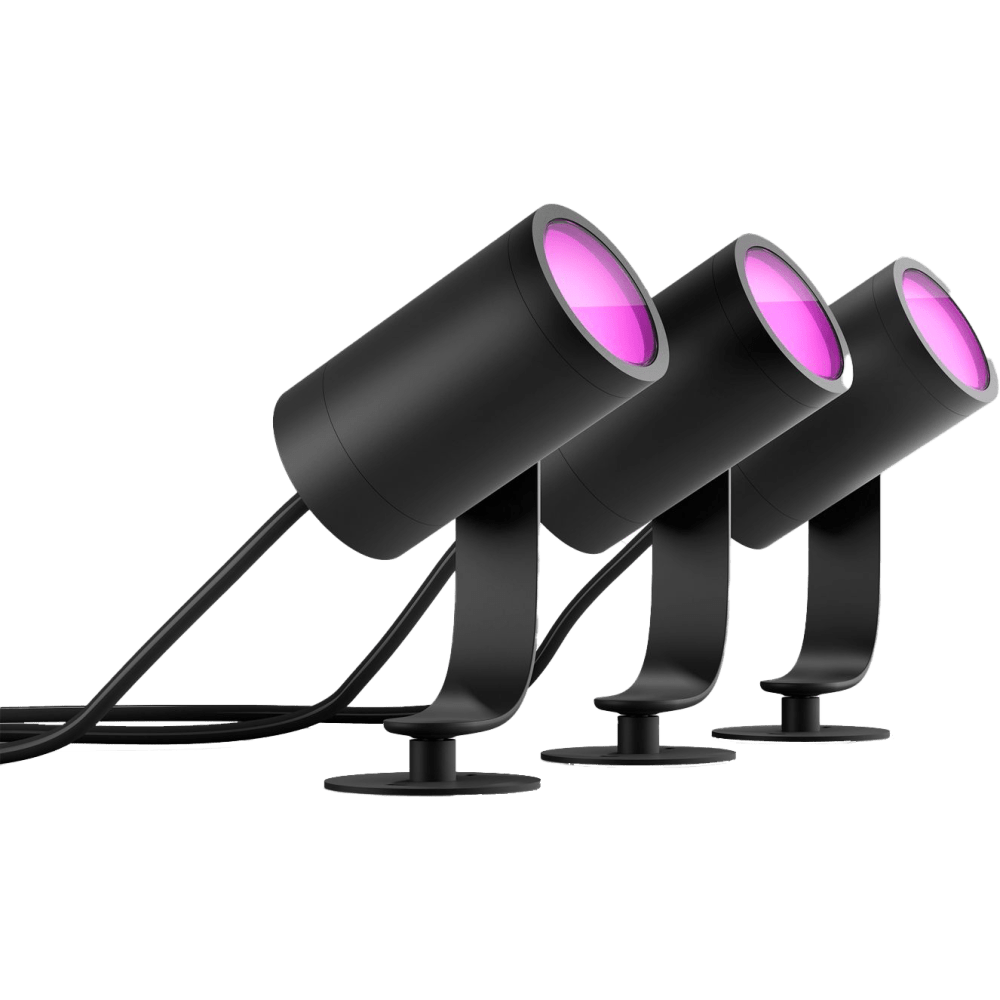 Philips Hue Lily White & Color Ambiance Outdoor spotlight, 3 pcs