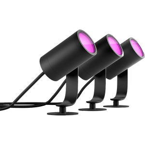 Philips Hue Lily White & Color Ambiance Outdoor spotlight, 3 pcs