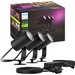 Philips Hue Lily White & Color Ambiance Outdoor spotlight, 3 pcs