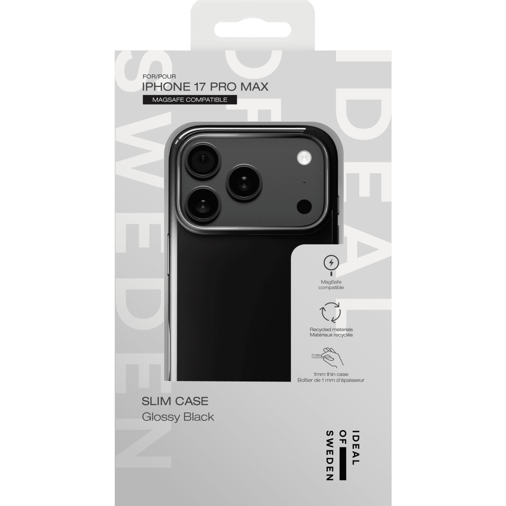 iDeal of Sweden Slim Case MagSafe for iPhone 17 Pro Max, Glossy Black