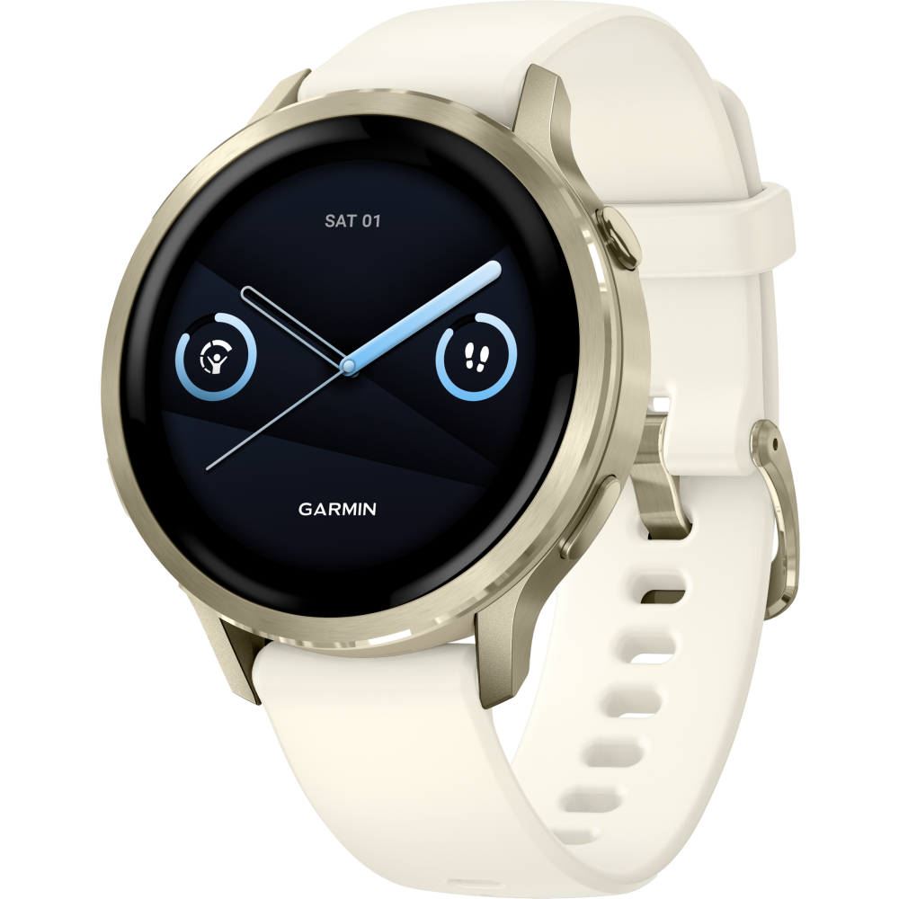 Garmin Venu 4 41mm Ljusguld och Benvit