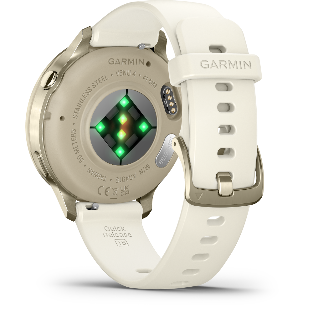 Garmin Venu 4 41mm Ljusguld och Benvit