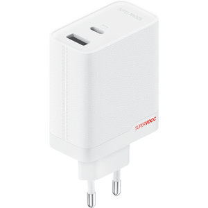 OnePlus SUPERVOOC 120W Dual Port Charger and Cable, White