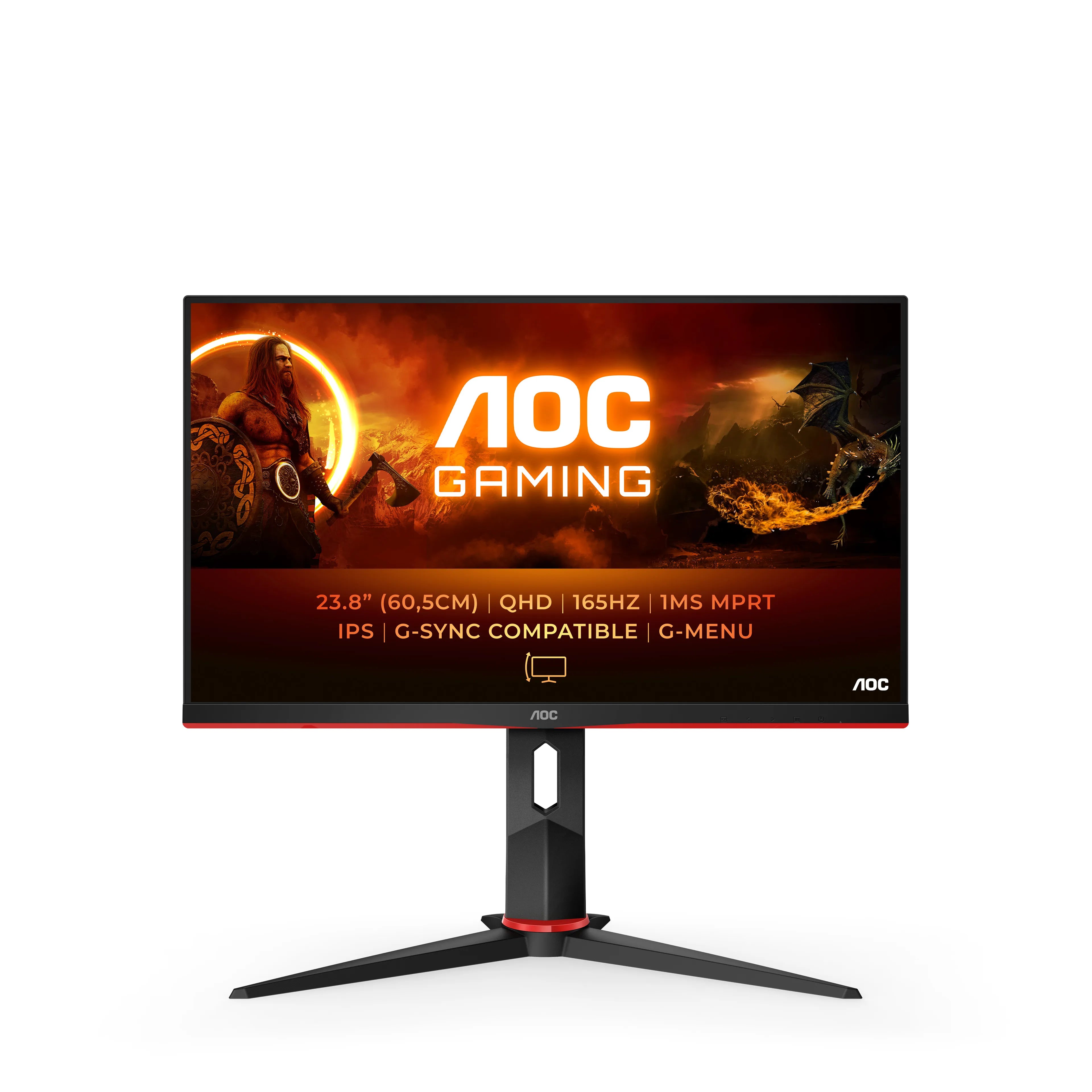AOC 24" G2 Q24G2A/BK QHD IPS -pelinäyttö