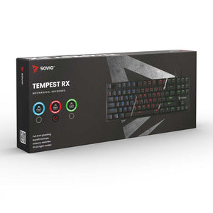 Savio Tempest RX Outemu Red EN, Gaming Keyboard, black