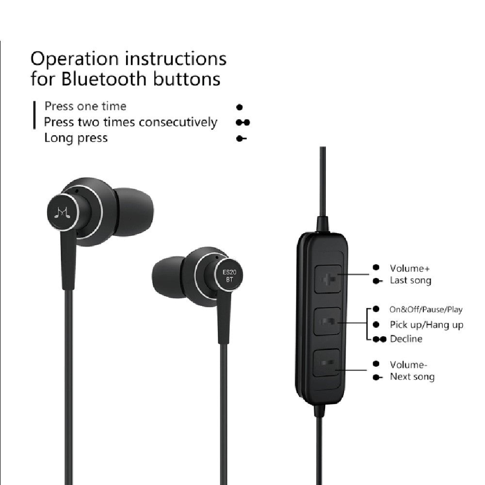 SoundMAGIC ES20BT In-Ear headphones, Black