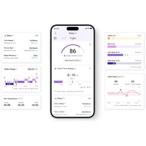 RingConn Smart Ring Gen 2 Silver Size 8