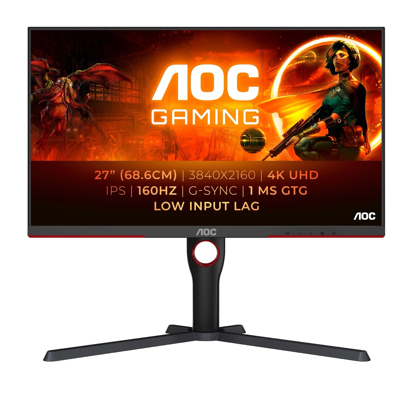 AOC 27" G3 U27G3X/BK 4K UHD, IPS - Gaming Monitor