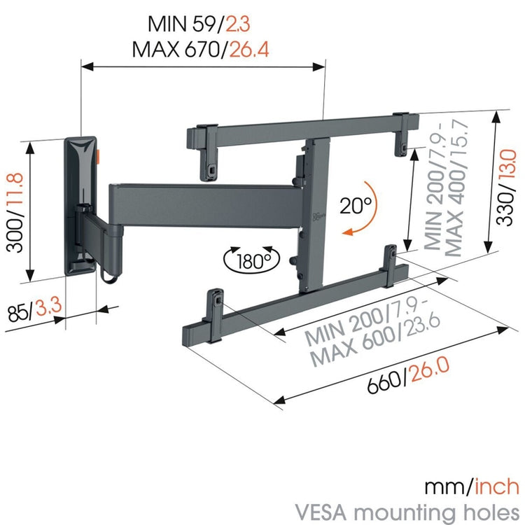 Vogel's Comfort Motion+ OLED TV Wall Mount