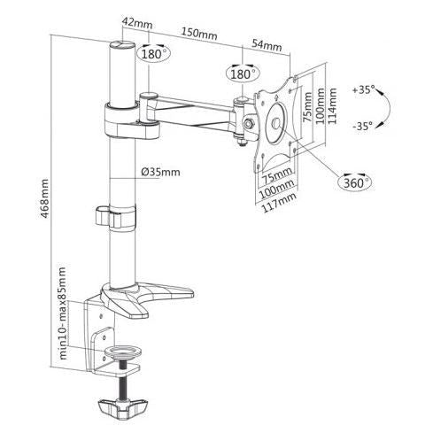 Maclean Monitor Holder, 13-27"