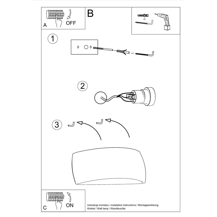 Sollux Pontius Wall Lamp, 40W, G9