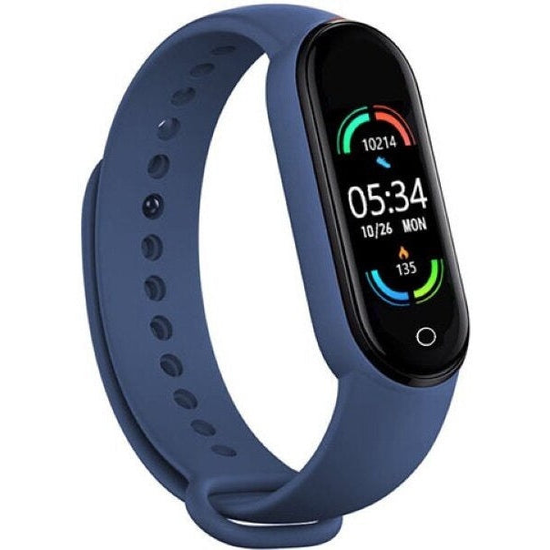 iWear SM6 Smart Bracelet - Fitness Tracker IP67 with HR & Blood pressure / Social / Sleep monitor Blue