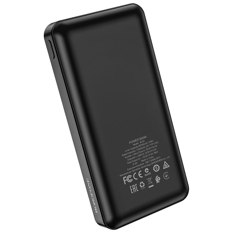 Power bank Borofone BJ3A Minimalist, 20000 mAh, 74 W, black