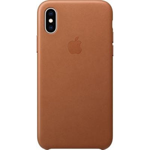 Apple Leather Case for iPhone X/XS, Saddle Brown