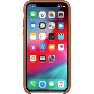 Apple Leather Case for iPhone X/XS, Saddle Brown
