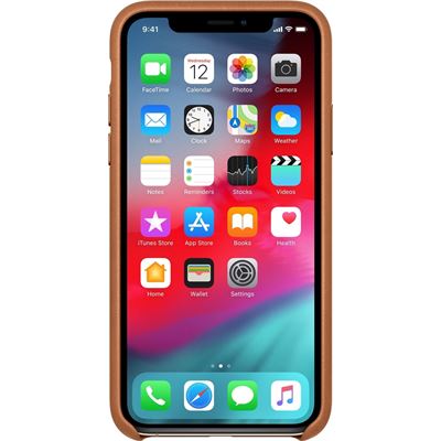 Apple Leather Case for iPhone X/XS, Saddle Brown