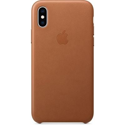 Apple Leather Case for iPhone X/XS, Saddle Brown