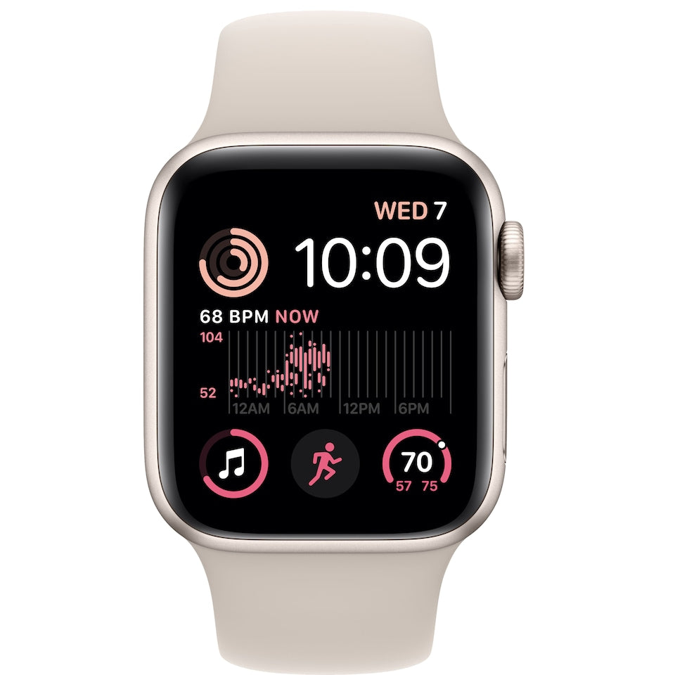 Apple Watch SE GPS 40 mm Starlight aluminiumfodral (andra generationen)