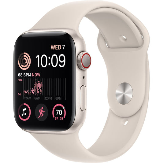 Apple Watch SE GPS+Cellular 44 mm Starlight aluminiumfodral (andra generationen)
