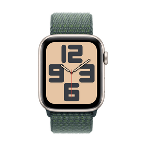Apple Watch SE 2nd Gen 44mm GPS with Starlight Alum Case and Green Sport Loop