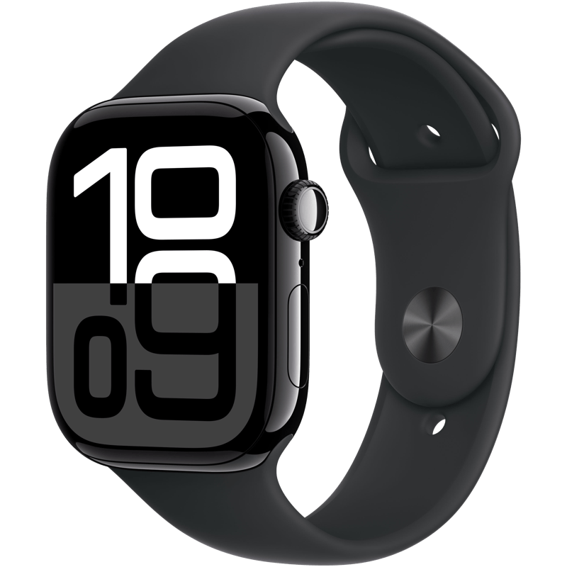 Apple Watch Series 10 46mm Jetblack Aluminium Sport Band GPS