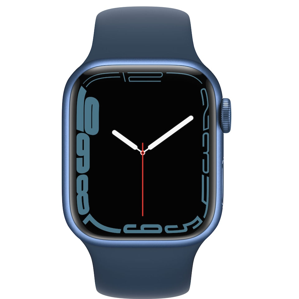 【良質】Apple Watch Series7 41mm GPS ブルーアルミケース スマホアクセサリー