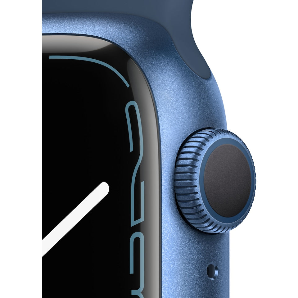 Apple Watch Series 7 GPS 41mm blå aluminiumfodral