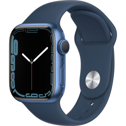 Apple Watch Series 7 GPS 41mm blå aluminiumfodral