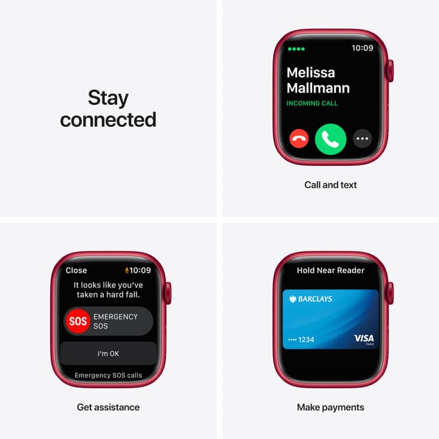 Apple Watch Series 7, 45mm GPS + Cell, Product Red Alum Case