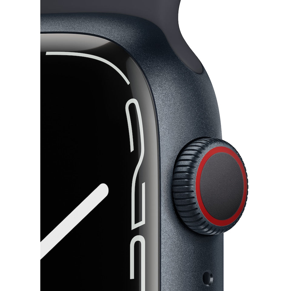 Apple Watch Series 7 GPS+Cellular 45 mm midnatt aluminiumfodral