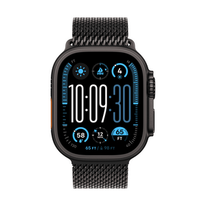 Apple Watch Ultra 2 49mm, Black Titanium with Black Milanese Loop