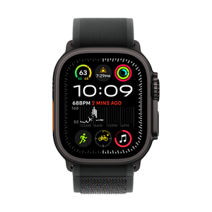 Apple Watch Ultra 2, 49mm Black Titanium with Black Trail Loop, M/L